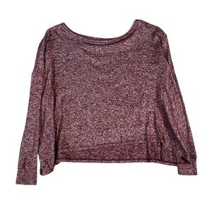 Athleta Pose Boxy‎ Top Long Sleeve Size Small Purple